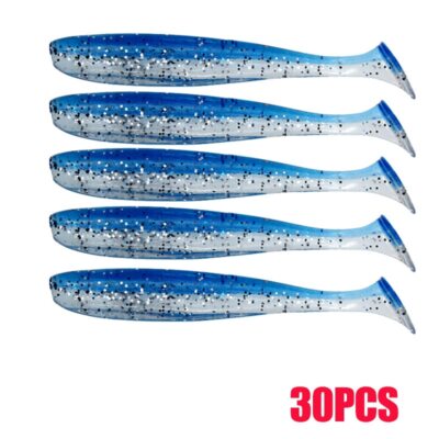 30-50PCS Soft Fishing Lure Artificial Swimbait Trout Carp Worm Bait Jigs Wobbler