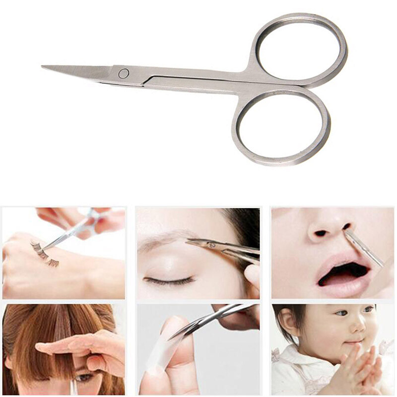 Steel Makeup Eyebrow Hair Eyelash Remover Scissors-Trimmer W0F8