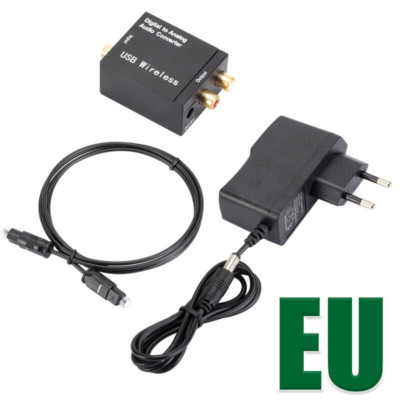 Audio Konverter Wandler Digital mit optischem Kabel Analog Digital Converter