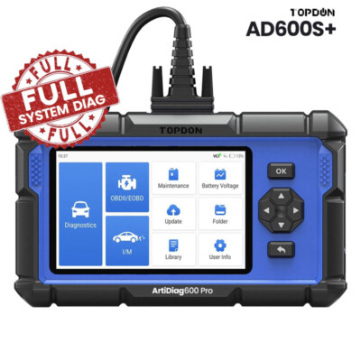 2025 TOPDON AD600S+ PRO ALL System Scanner Engine ABS SRS AT SAS Diagnostic Tool