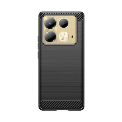 For Infinix Note40 40Pro 4G 5G Note40Pro+ Fiber Brushed Rubber Gel case cover