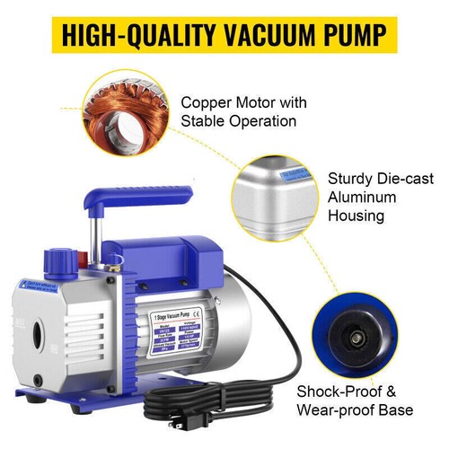 VALUE Refrigeration Vacuum Pump Refrigeration Air Conditioning Pump Air 3CFM 1/4