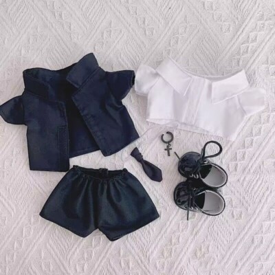 Handmade For 20cm Plush Doll Business Tie Suit Clothes Clothing Cosplay Dress Up