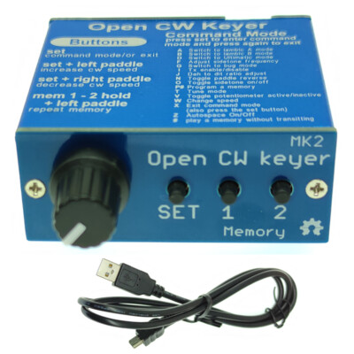 Open CW keyer MK2 KIT With Aluminum Case Data Cable