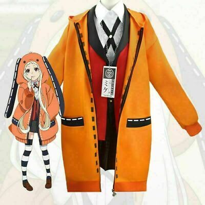 Kakegurui Compulsive Gambler Runa Yomozuki Outfit Coat Halloween Cosplay Costume