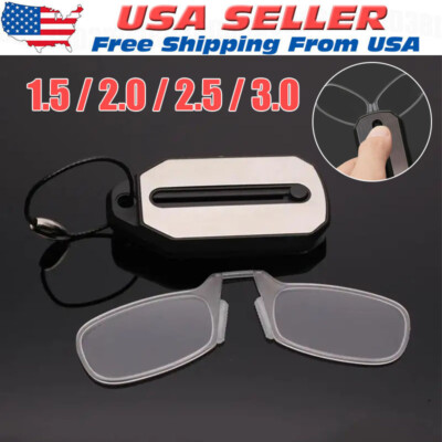 Ultra Thin Reading Glasses Nose Clip Optics Presbyopic +1.0 +1.5 +2.0 +2.5 +3.0
