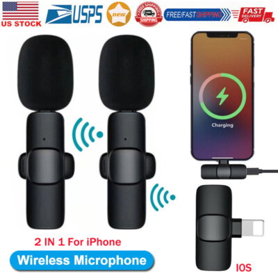 Lavalier Microphone Wireless Audio Video Recording Mini Mic For Android/iphone
