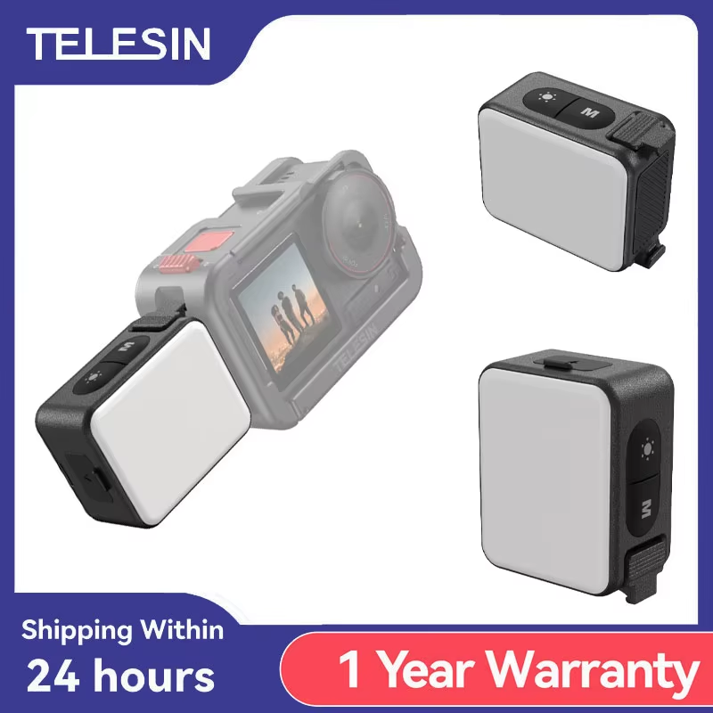 TELESIN Quick Release Fill Light Mini Waterproof Selfie Light For OSMO Action 2