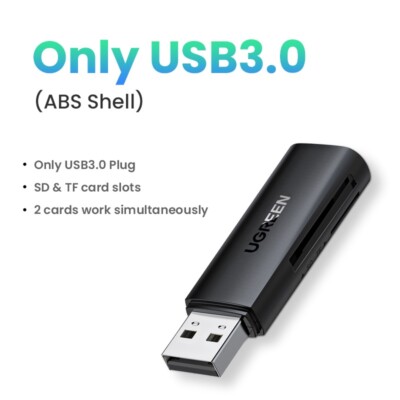 UGREEN Card Reader USB 3.0 Type-C to SD TF 2 in 1 Card Adapter For Laptop Phone