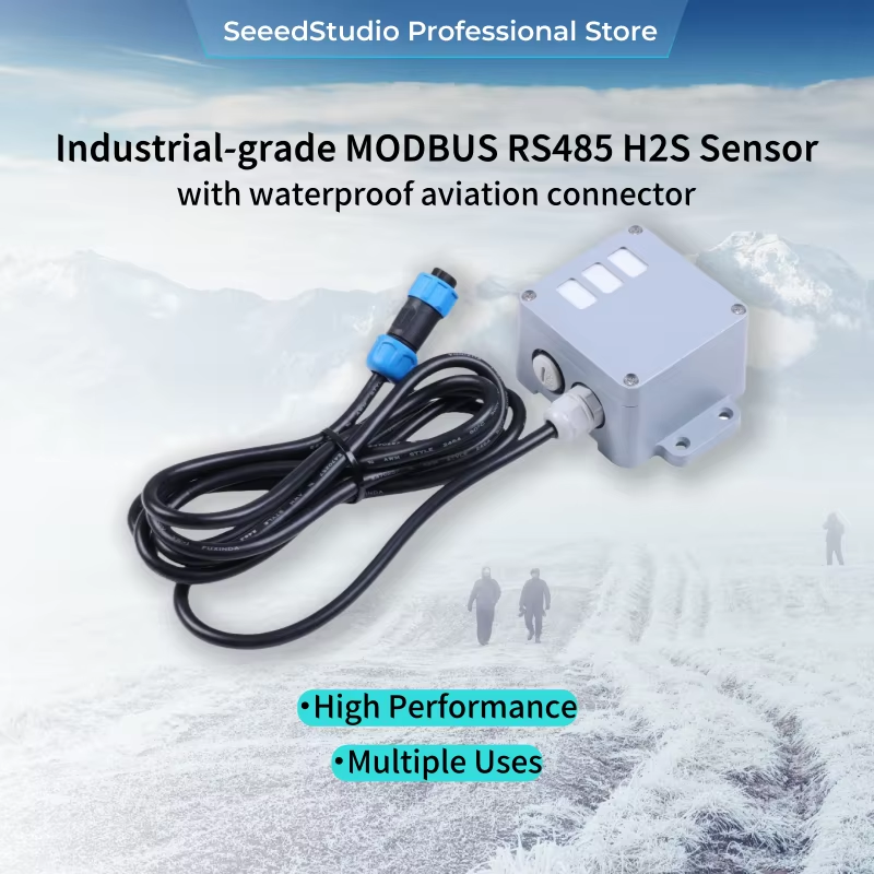 Industrial-grade MODBUS RS485 H2S Sensor - with Waterproof Aviation Connector