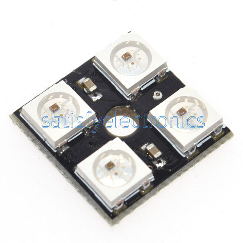 Ws2812b 2*2 4-bit Full Color 5050 Rgb Led Lamp Panel Light For Arduino New