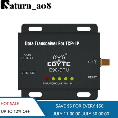 RJ45 Ethernet Modbus 433MHz 30dBm Full-duplex Six-way 1W RF Module Transceiver