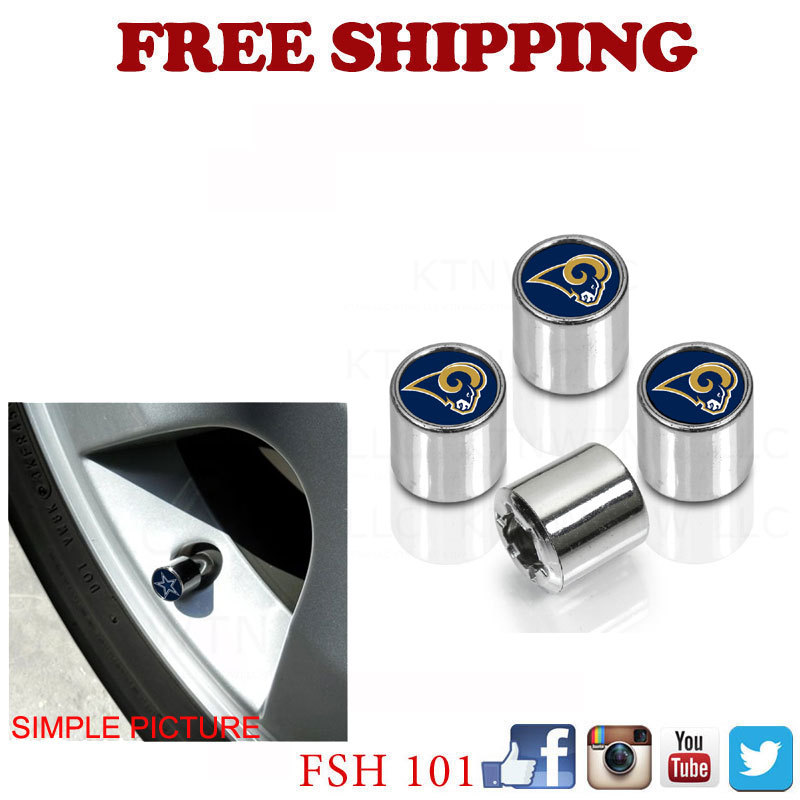 New NFL All Teams Car Truck SUV Van Plastic Chrome Finish Tire Valve Stem Caps