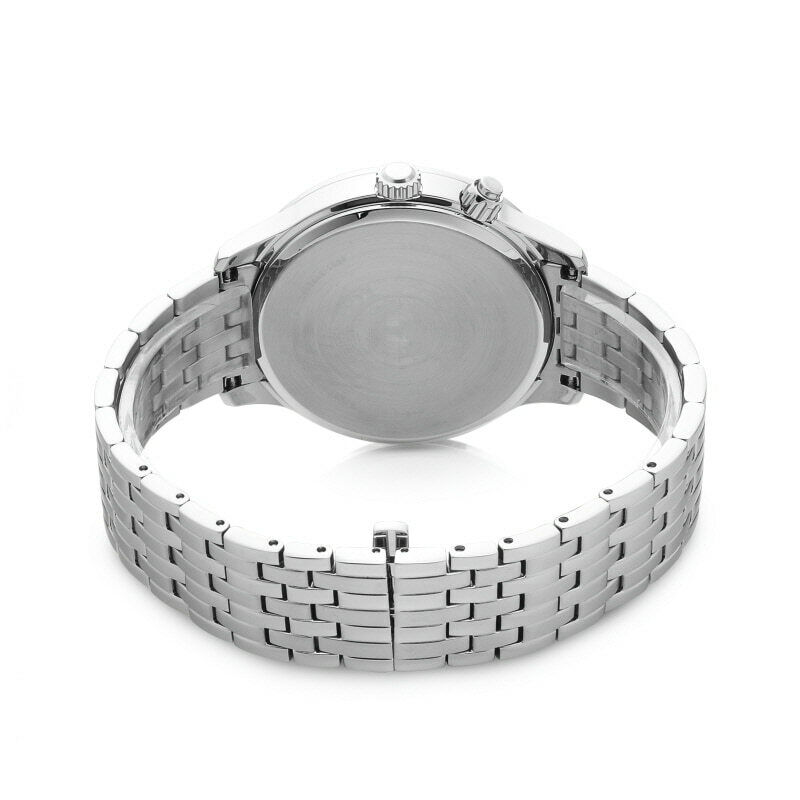 Pre-owned Citizen Genuine  Eco Drive Moon Phase Men's Watch Japan Stainless Steel 42mm Bl