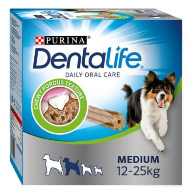 PURINA Dentalife Daily Dental Care Medium Breed Adult Dog Treat 84 *Sticks* PACK
