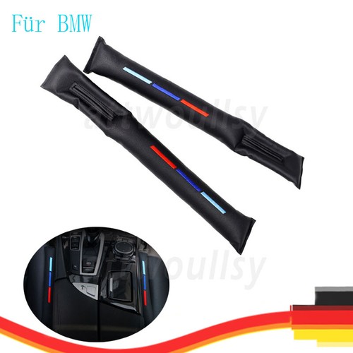 2X Auto Sports Styling Sitzlückenfüller Schwarz PU Leder Zubehör Spacer Für BMW