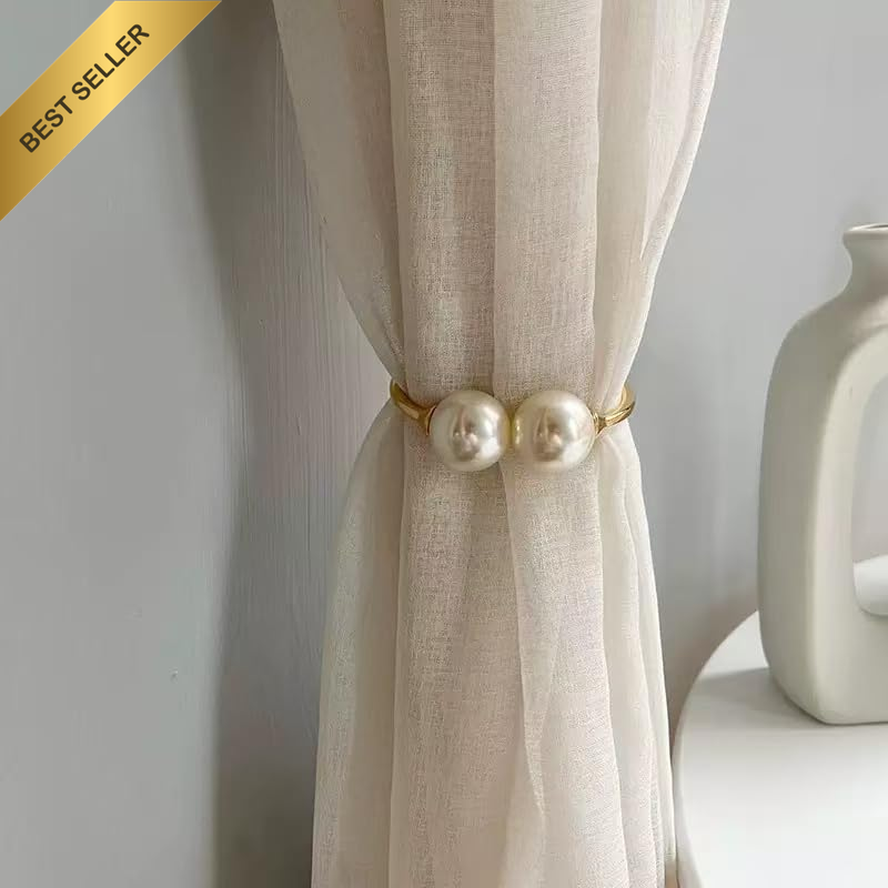2 Pack Magnetic Curtain Tiebacks, Decorative Curtain Holdbacks for Window Décor