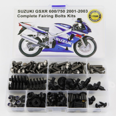 Fit For Suzuki GSXR 600 GSXR 750 2001-2003 Complete Fairing Bolts Screw Titanium