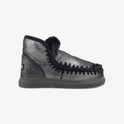Кроссовки Eskimo Mou FW111000C Microglitter черные AI24