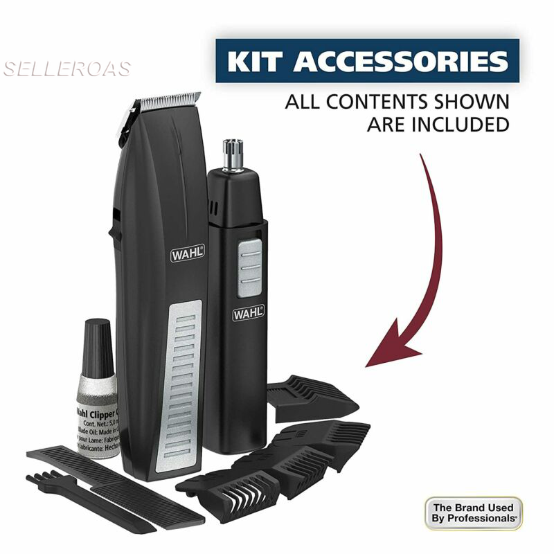 Wahl Cordless Men's Beard Mustache Trimmer Hair Shaver Nose Trimmer Clipper Brow