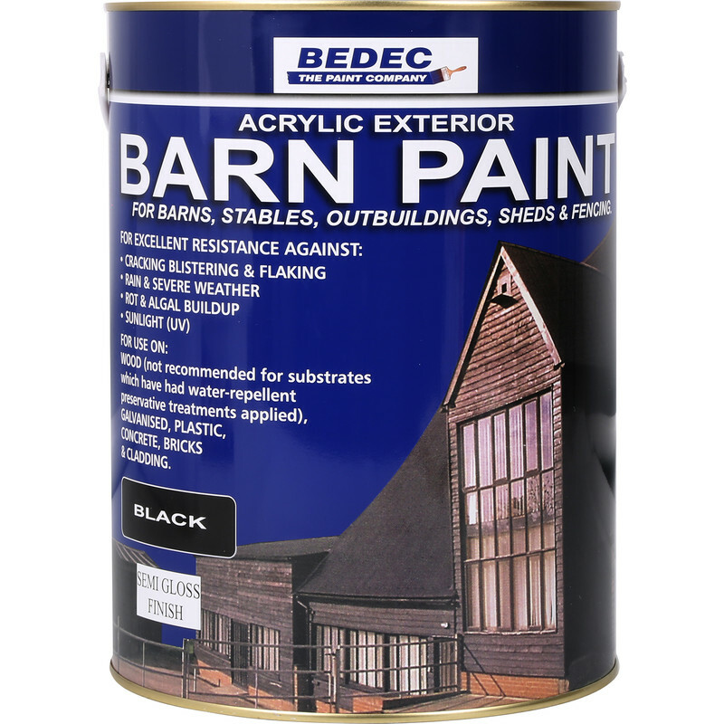 Bedec Barn Paint Semi Gloss Black 5L 5055006790009 | eBay