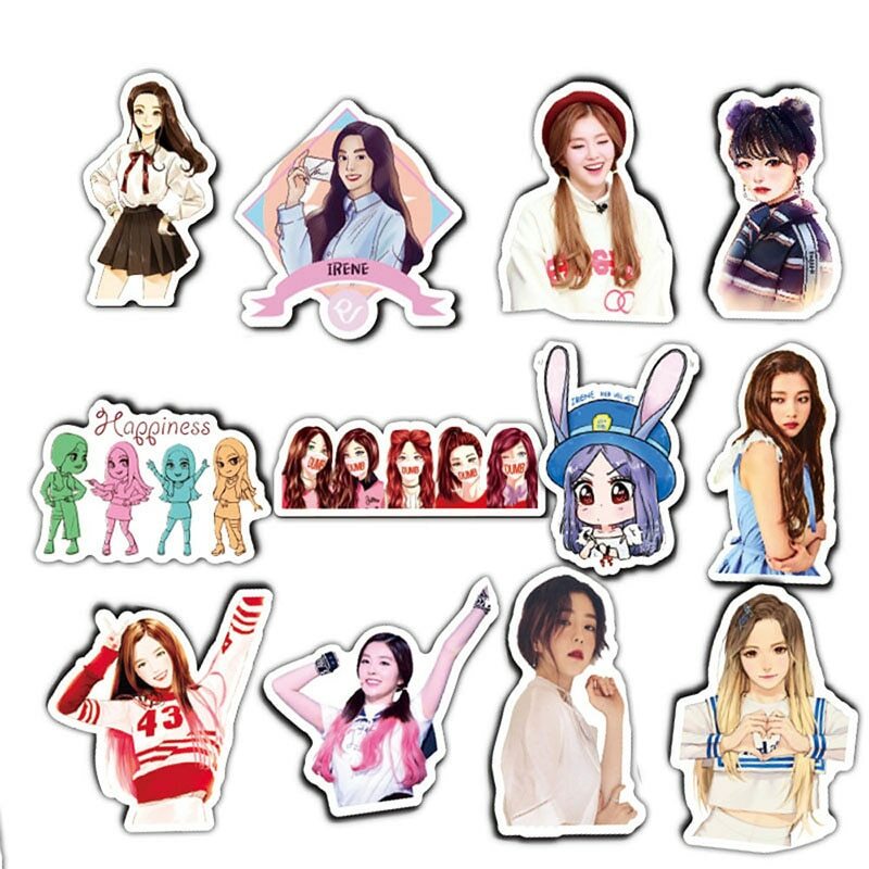 Beautiful Girl Korean Girl Group Red Velvet Stickers For Luggage 10/50 pcs/pack