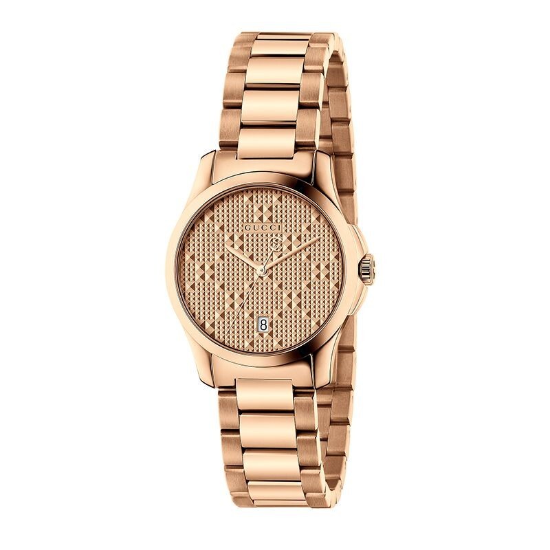 Gucci Women's G-Timeless Rose Gold Dial Quartz Watch