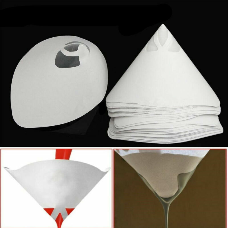 10pcs 100/150 Mesh Paper Funnel Nylon Paint Strainer Filter Cone Straining&Cup eBay