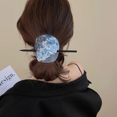Chinese Style Wooden Hair Stick Rose Flower Hair Fork Elegant Design