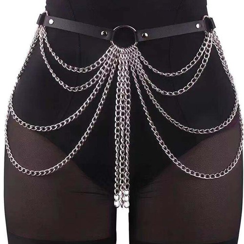 skLlife ライフ LEATHER CHAIN BELT SIENNA Llife LEATHER CHAIN BELT SIENNA LIDNM