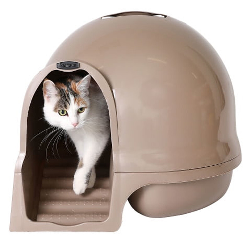 Petmate Booda Dome Clean Step Enclosed Cat Litter Box, 95% Recycled Materials