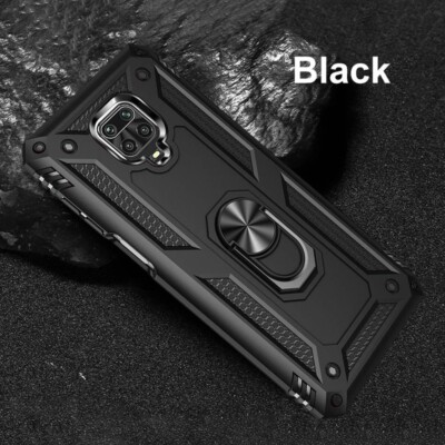 For Xiaomi Redmi Note 9 8 Pro 9S Case,Shockproof Magnetic Ring Holder Cover
