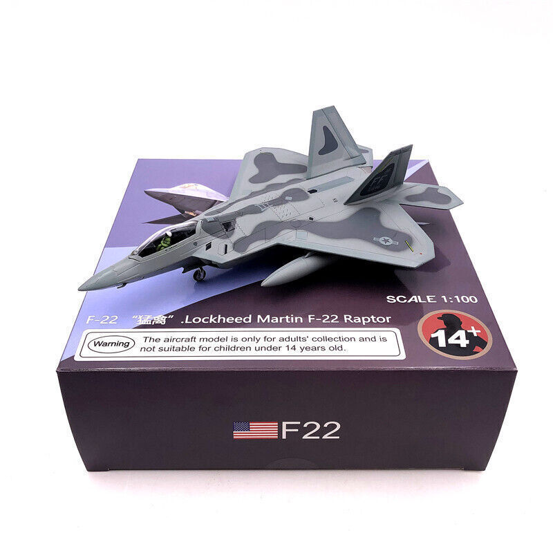AMER USAF F-22 Raptor Stealth Air Superiority Fighter 1/100 