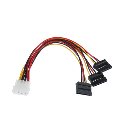 4Pin IDE To 3 SATA Power Splitter Extension Cable Connectors Computer Plugin-ca@