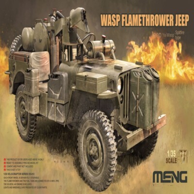 Meng Model  VS-012 1/35 VELOCIRAPTOR SERIES WASP FLAMETHROWER JEEP 2019 NEW