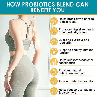 Digestive Enzymes w/ Prebiotic & Probiotics, Gas, Constipation & Bloating Relief