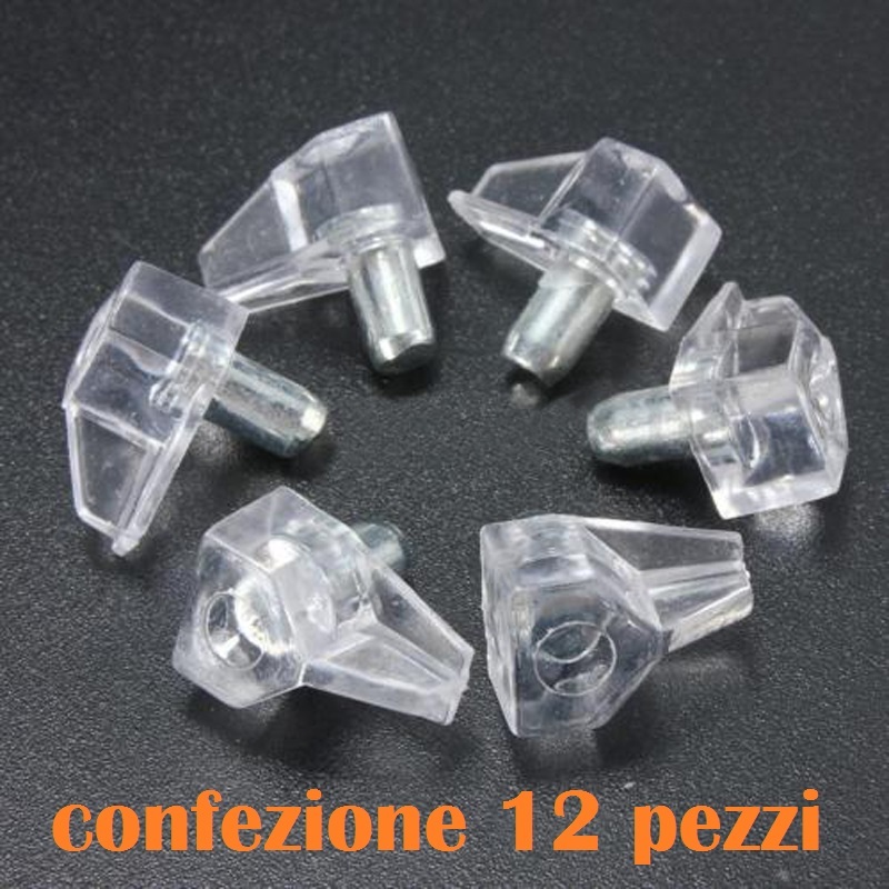 Set 12 Pioli Supporti In Plastica Per Mensole Armadio Casa dfh