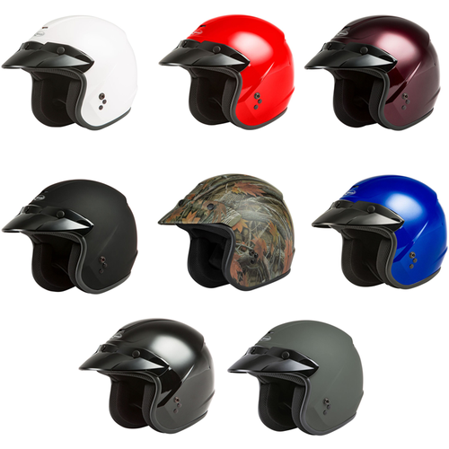 Gmax OF-2 Open Face Street Motorcycle Helmet - Pick Size & Color