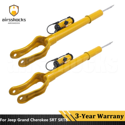 Pair Front Shock Absorbers Electric For Jeep Grand Cherokee SRT SRT8 2012-2015