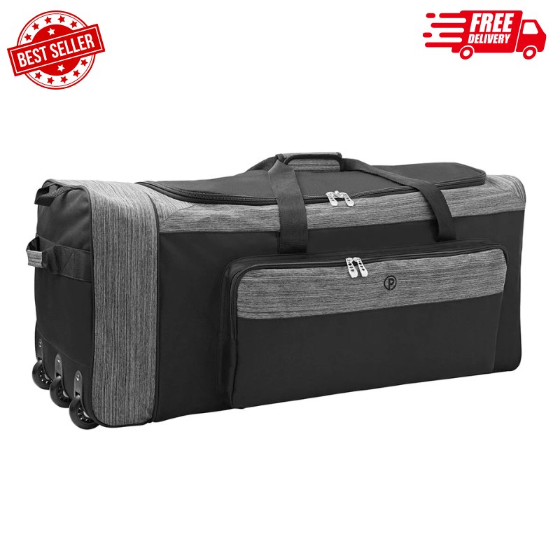 Bolso de Viaje con 3 Ruedas 36" Lona Equipaje Grande Maleta 