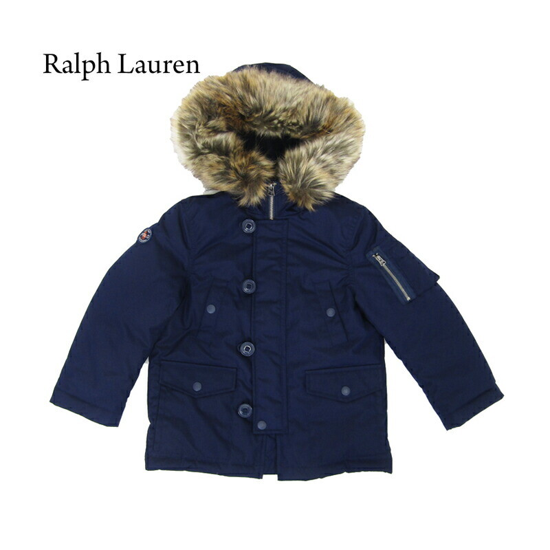 

Детская куртка Polo Ralph Lauren для маленьких мальчиков (размер 2–7) N-3B с мехом, Navy