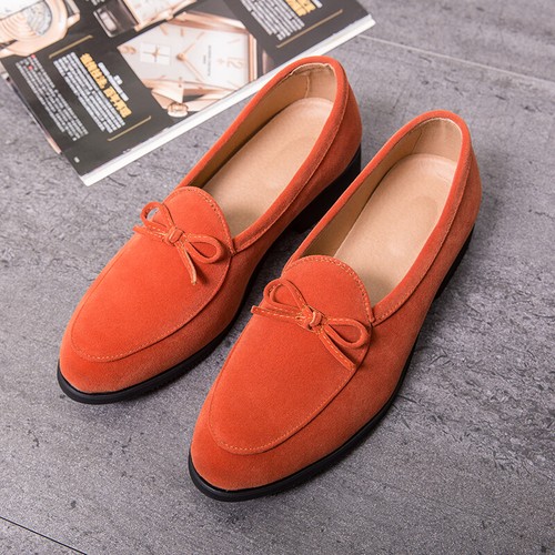 Details about / Mens Bowknot Party Pointy Toe Flats Moccasins Casual Suede Leather Slip on Shoes