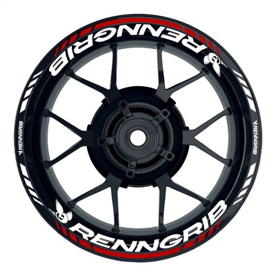 Felgenaufkleber Motorrad Wheelsticker Stuntriding 1 dpp orange