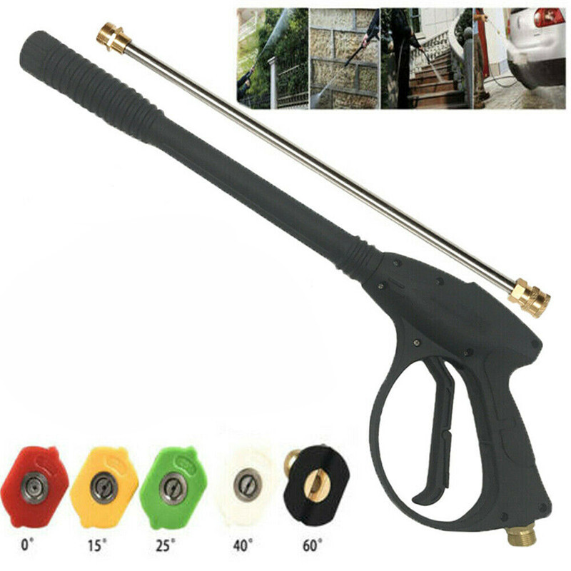 4000PSI High Pressure Car Power Washer Spray Gun Wand/Lance Nozzle Tips Kit