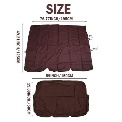Patio Swing Canopy Cover Set - Swing Replacement Top Cover + Swing Cushion8948