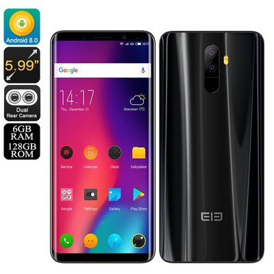 Elephone U Pro Smartphone Android 8.0 CPU Snapdragon 660 RAM 6GB 128GB Nero