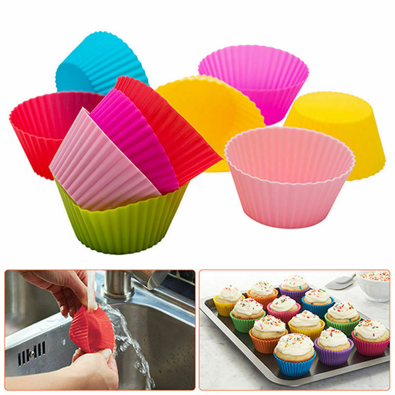 24x Silikon Muffinform Backform Muffinförmchen Kuchenform Cupcake Muffins Set