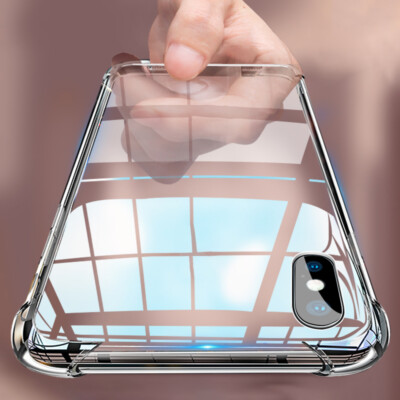 Luxury Shockproof Protective Crystal Clear Silicone Soft Back Phone Case Cover
