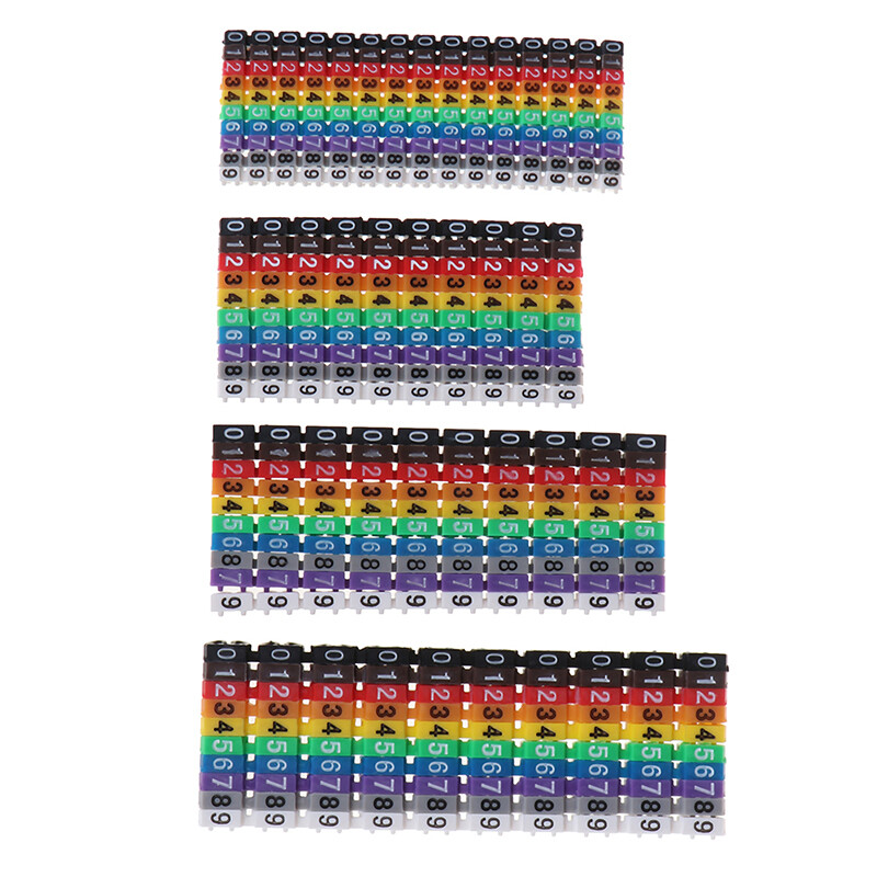 Colourful C-type Marker Number Tag Label For Wire 1.5/2.5/4/-r-