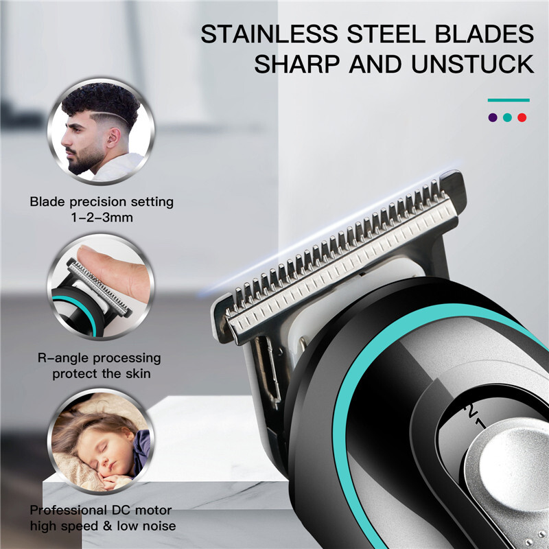 Cordless Hair Clippers for Men Professional Trimmer Shaving Machine Beard Cutter